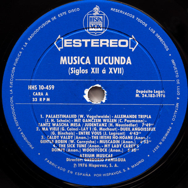Atrivm Mvsicae* - Musica Iucunda (LP, Album)