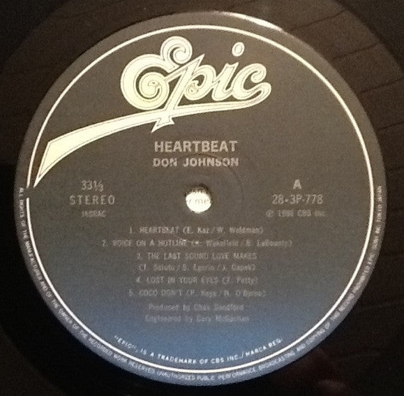 Don Johnson - Heartbeat (LP, Album, Gat)