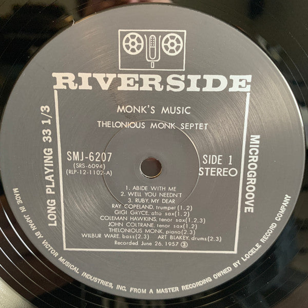 Thelonious Monk Septet - Monk's Music (LP, Album, RE)
