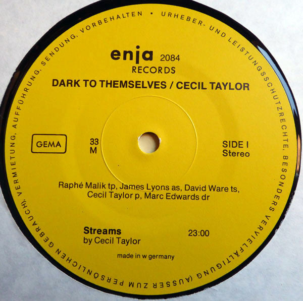 Cecil Taylor Unit* - Dark To Themselves (LP, Album)