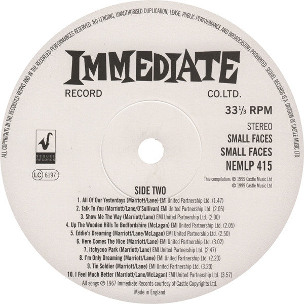 Small Faces - Small Faces (LP, RE, RM, 180 + 7"", S/Sided, Bon)