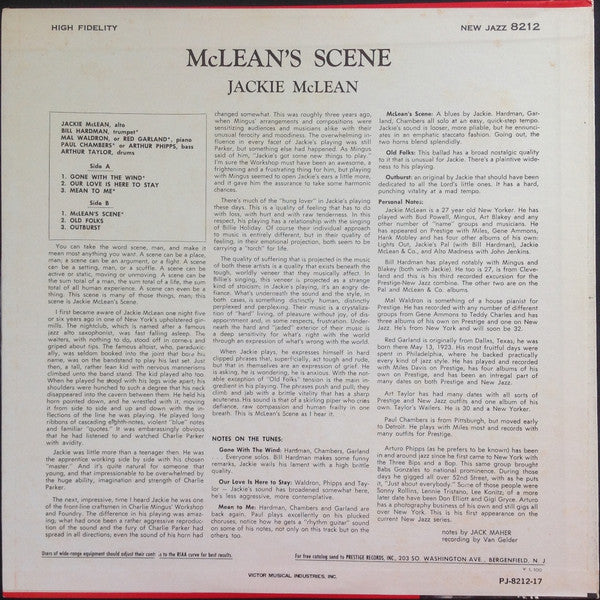Jackie McLean - McLean's Scene (LP, Album, Mono, RE)