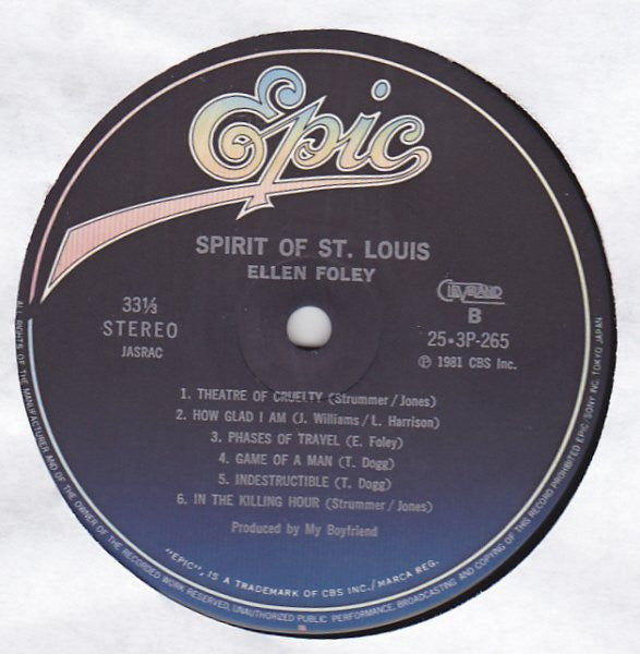 Ellen Foley - Spirit Of St. Louis (LP, Album)