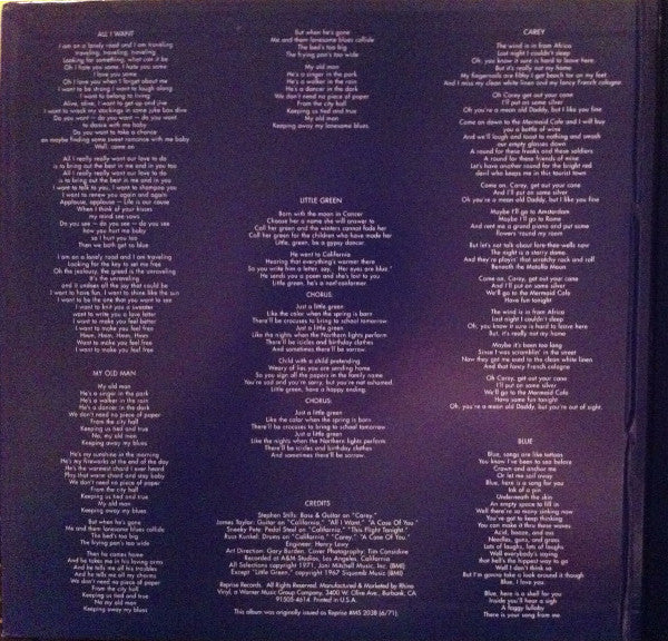 Joni Mitchell - Blue (LP, Album, RE, RM, 180)