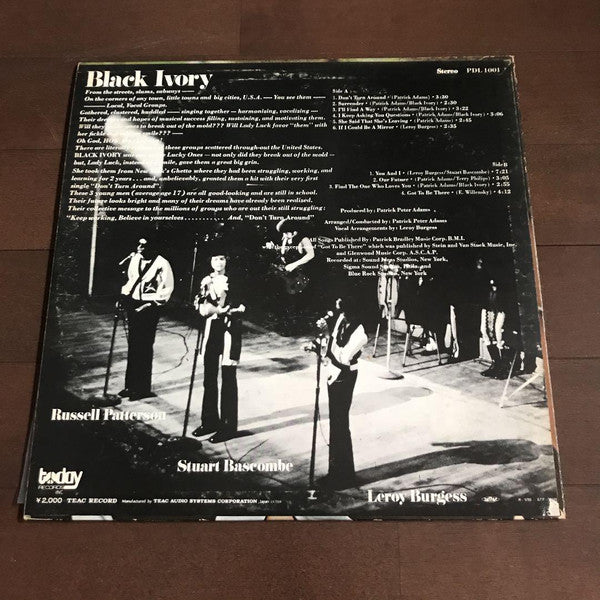 Black Ivory - Don't Turn Around (LP, Album, Promo)