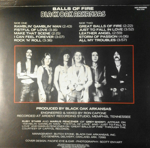 Black Oak Arkansas - Balls Of Fire (LP, Album)