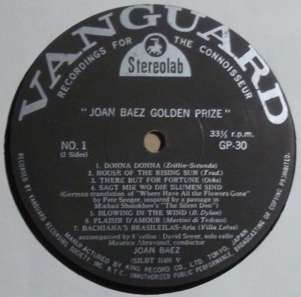 Joan Baez - Golden Prize (LP, Comp, Gat)