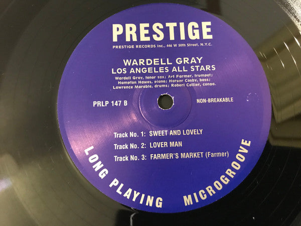 Wardell Gray - Los Angeles All Stars (10"", Album, RE)
