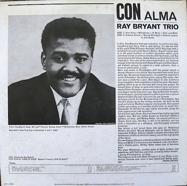 Ray Bryant Trio - Con Alma (LP, Album, RE)