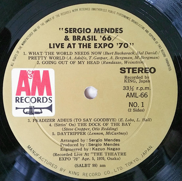 Sérgio Mendes & Brasil '66 - Live At Expo'70 (LP, Album)