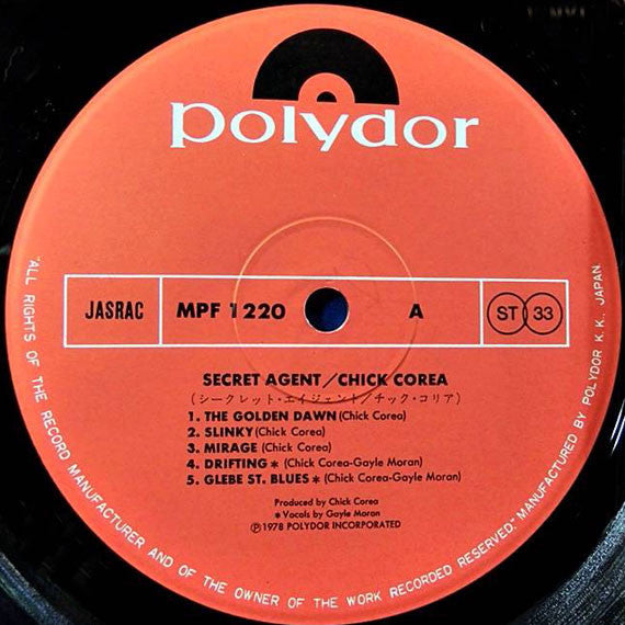 Chick Corea - Secret Agent (LP, Album)