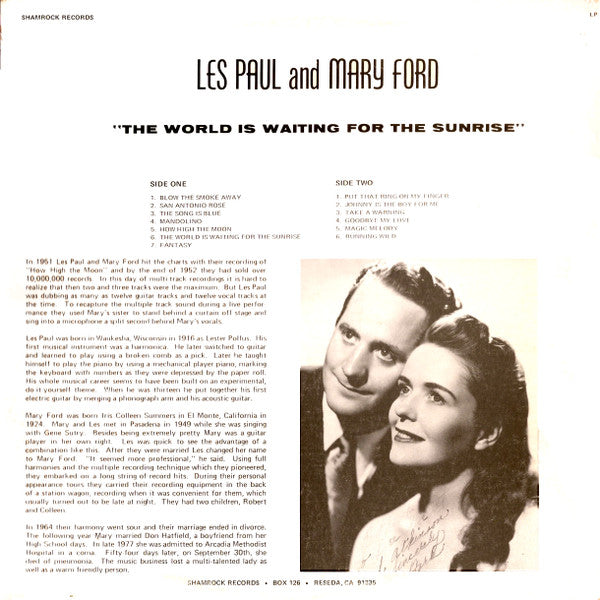 Les Paul & Mary Ford - The World Is Waiting For The Sunrise (LP, Mono)