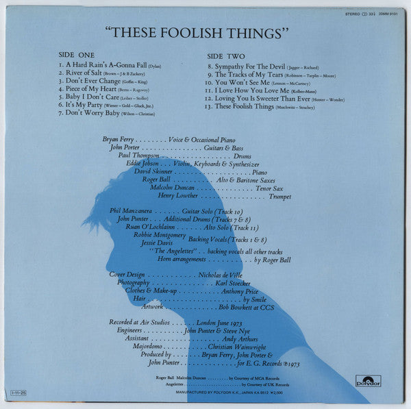 Bryan Ferry - These Foolish Things (LP, Album, RE)
