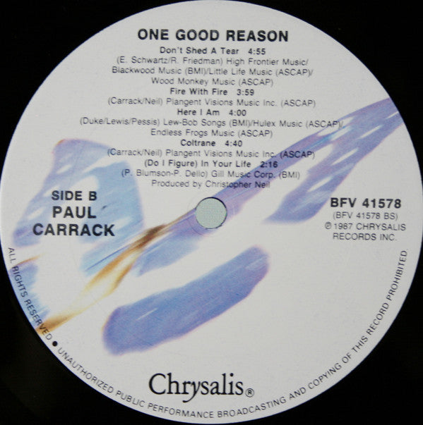Paul Carrack - One Good Reason (LP, Album, Car)