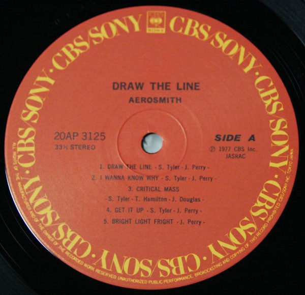 Aerosmith - Draw The Line (LP, Album, RE)