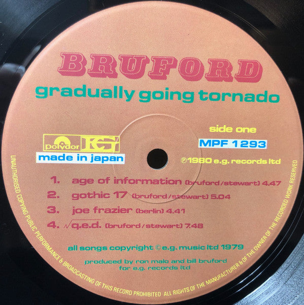 Bruford - Gradually Going Tornado (LP, Album)