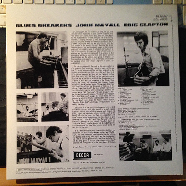 John Mayall With Eric Clapton - Blues Breakers (LP, Album, Ltd, RE)