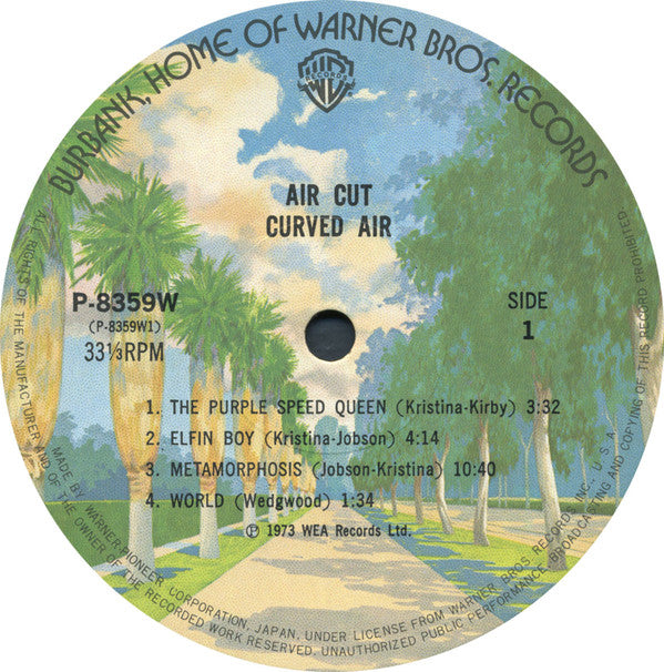 Curved Air - Air Cut (LP, Album, Gat)