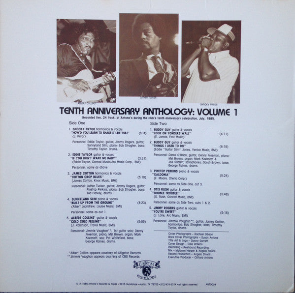 Various - Tenth Anniversary Anthology Vol.1 - Live From Antone's(LP...