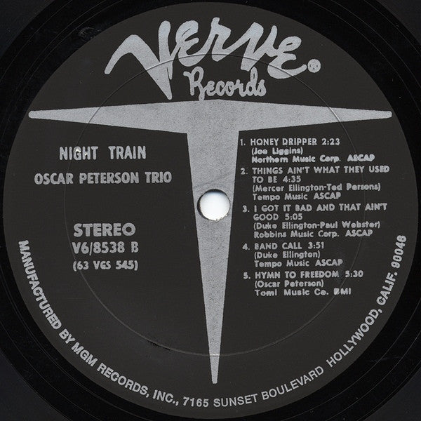 The Oscar Peterson Trio - Night Train (LP, Album, RE)