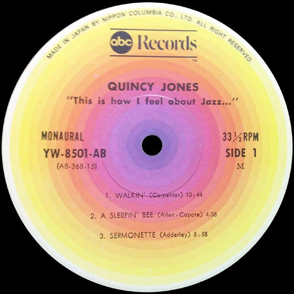 Quincy Jones - This Is How I Feel About Jazz (LP, Album, Mono)