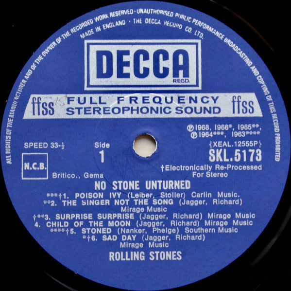 The Rolling Stones - No Stone Unturned (LP, Comp)