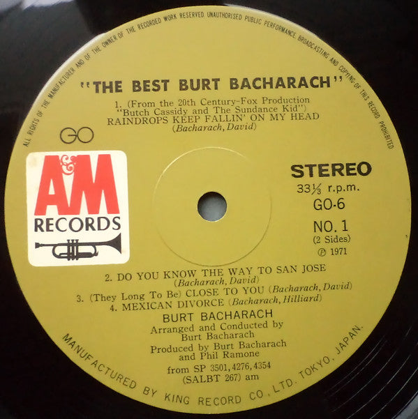 Burt Bacharach - The Best Burt Bacharach (LP, Comp)