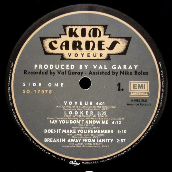 Kim Carnes - Voyeur (LP, Album, Los)