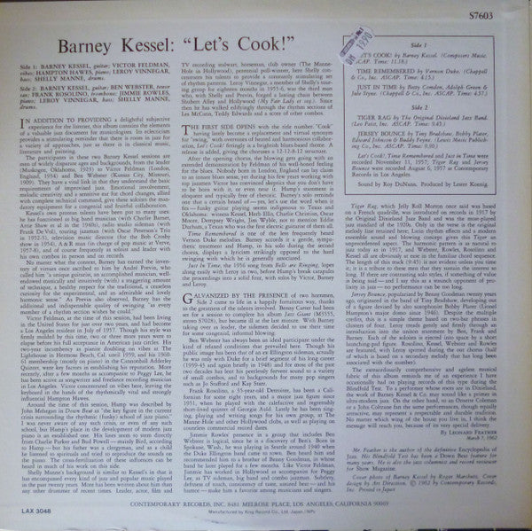 Barney Kessel - Let's Cook! (LP, Album, RE)