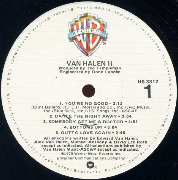 Van Halen - Van Halen II (LP, Album, L.A)