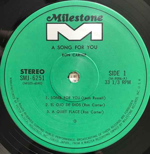 Ron Carter - A Song For You (LP, Album)