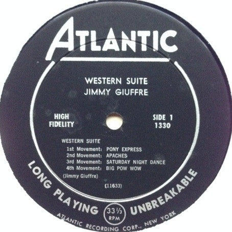 Jimmy Giuffre - Western Suite (LP, Album, Mono)