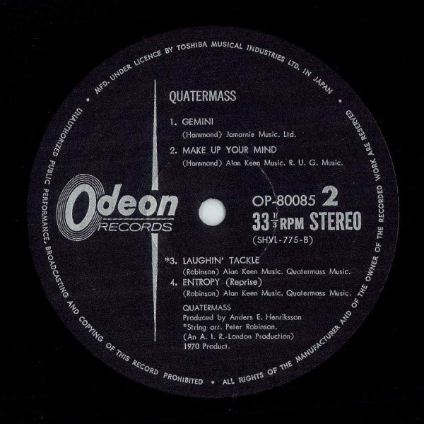 Quatermass (3) - Quatermass (LP, Album, Gat)