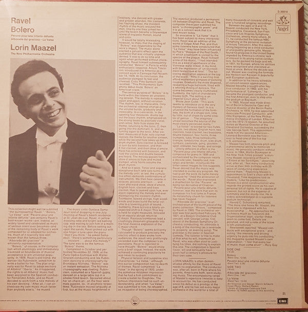 Ravel* - Lorin Maazel, New Philharmonia Orchestra - Bolero (LP, Album)
