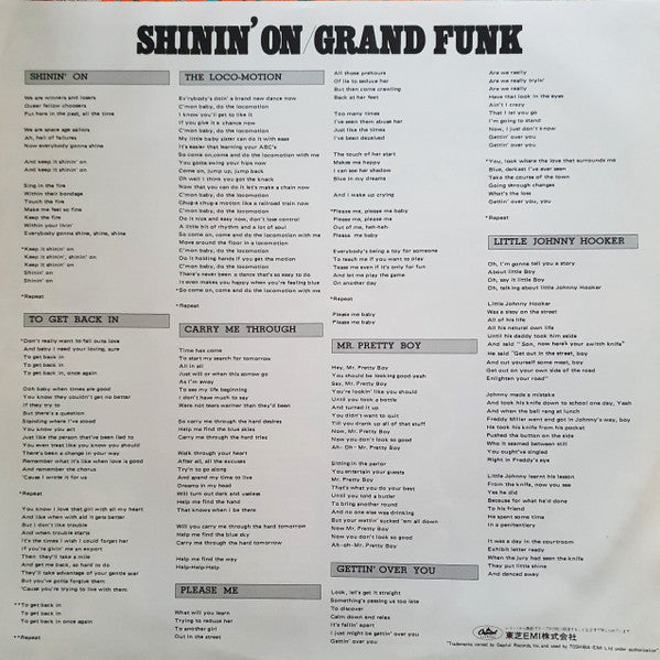 Grand Funk* - Shinin' On (LP, Album, RE)