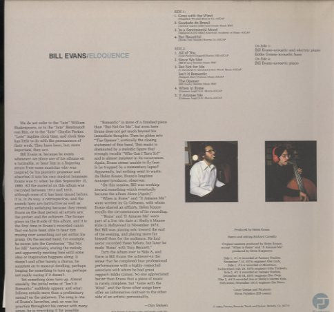 Bill Evans - Eloquence (LP, Album)