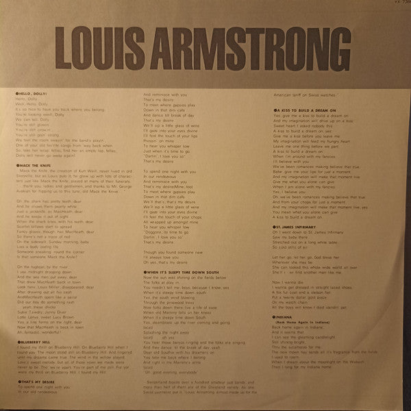 Louis Armstrong - Singin' n' Playin' (LP, Comp)