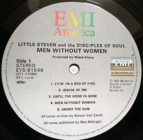 Little Steven And The Disciples Of Soul - Men Without Women(LP, Album)