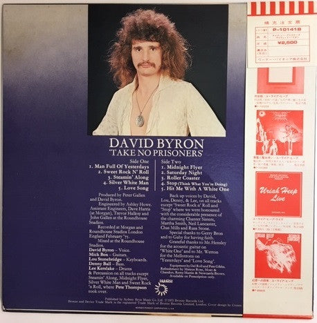 David Byron - Take No Prisoners (LP, Album)