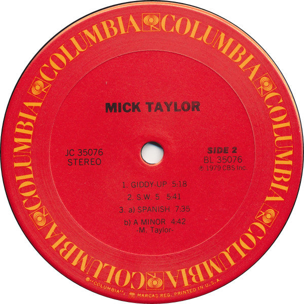 Mick Taylor - Mick Taylor (LP, Album, San)