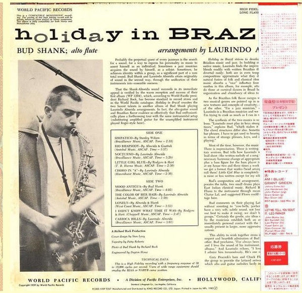 Bud Shank - Holiday In Brazil (LP, Album, Ltd, RE)