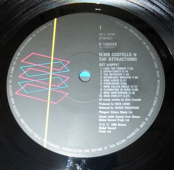 Elvis Costello & The Attractions - Get Happy! (LP, Album)