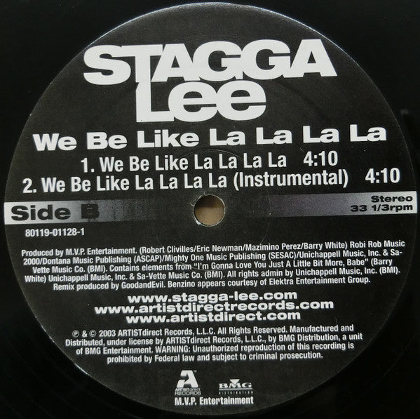 Stagga Lee - Roll Wit M.V.P / We Be Like La La La La (12"", Promo)