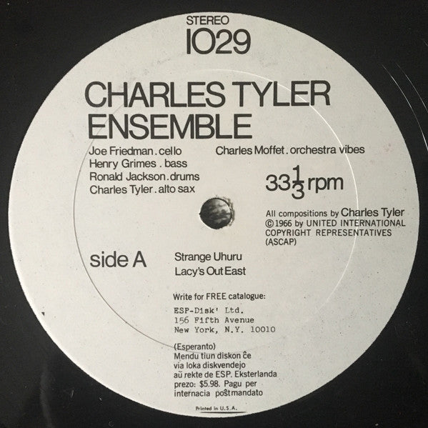 Charles Tyler Ensemble - Charles Tyler Ensemble (LP, Album)