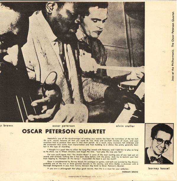 The Oscar Peterson Quartet - The Oscar Peterson Quartet #1(LP, Albu...