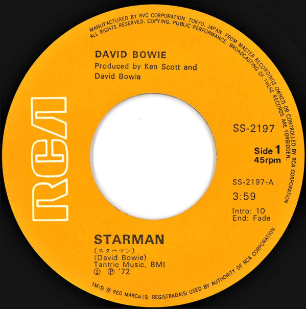 デビッド・ボウイー* - スターマン = Starman (7"", Single)