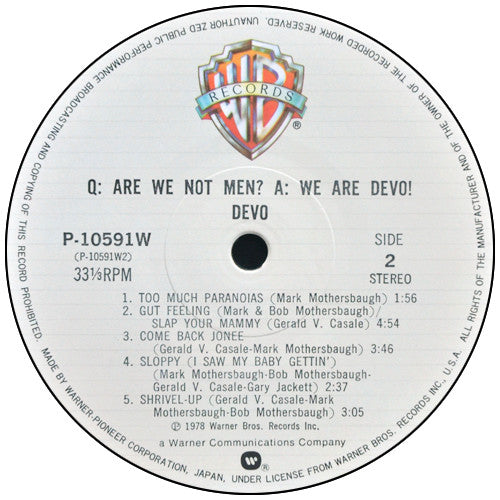 Devo - Q: Are We Not Men? A: We Are Devo! (LP, Album)
