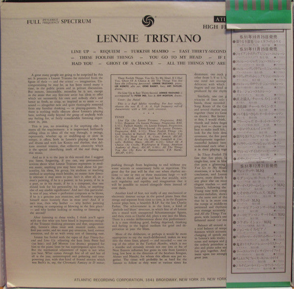 Lennie Tristano - Lennie Tristano (LP, Album, Mono, Promo, RE)