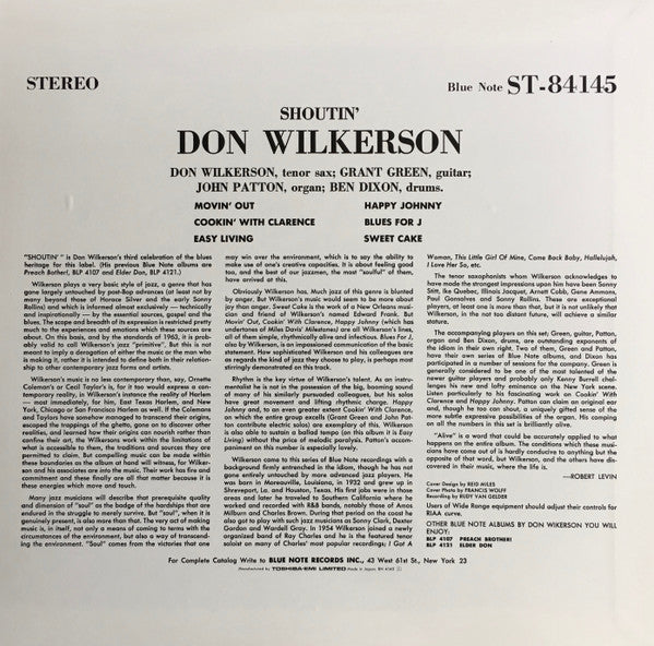 Don Wilkerson - Shoutin' (LP, Album, Ltd, RE)