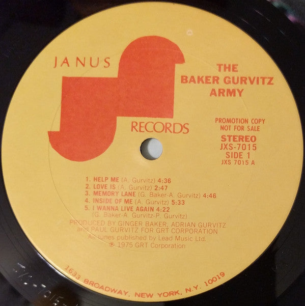 Baker Gurvitz Army - The Baker Gurvitz Army(LP, Album, Promo, San)